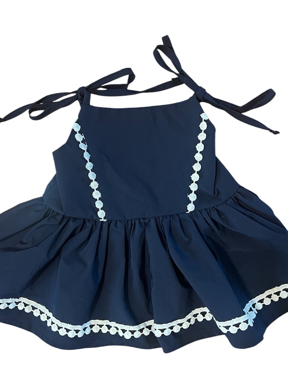 Oopsie Daisy Navy Classic Shoulder Tie Top Sz 3T